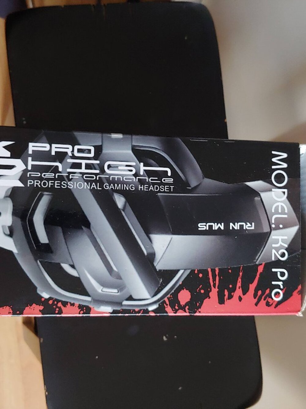 KPRO GAME HEAD PHONES, FULL SIZE, RED AND BLACK